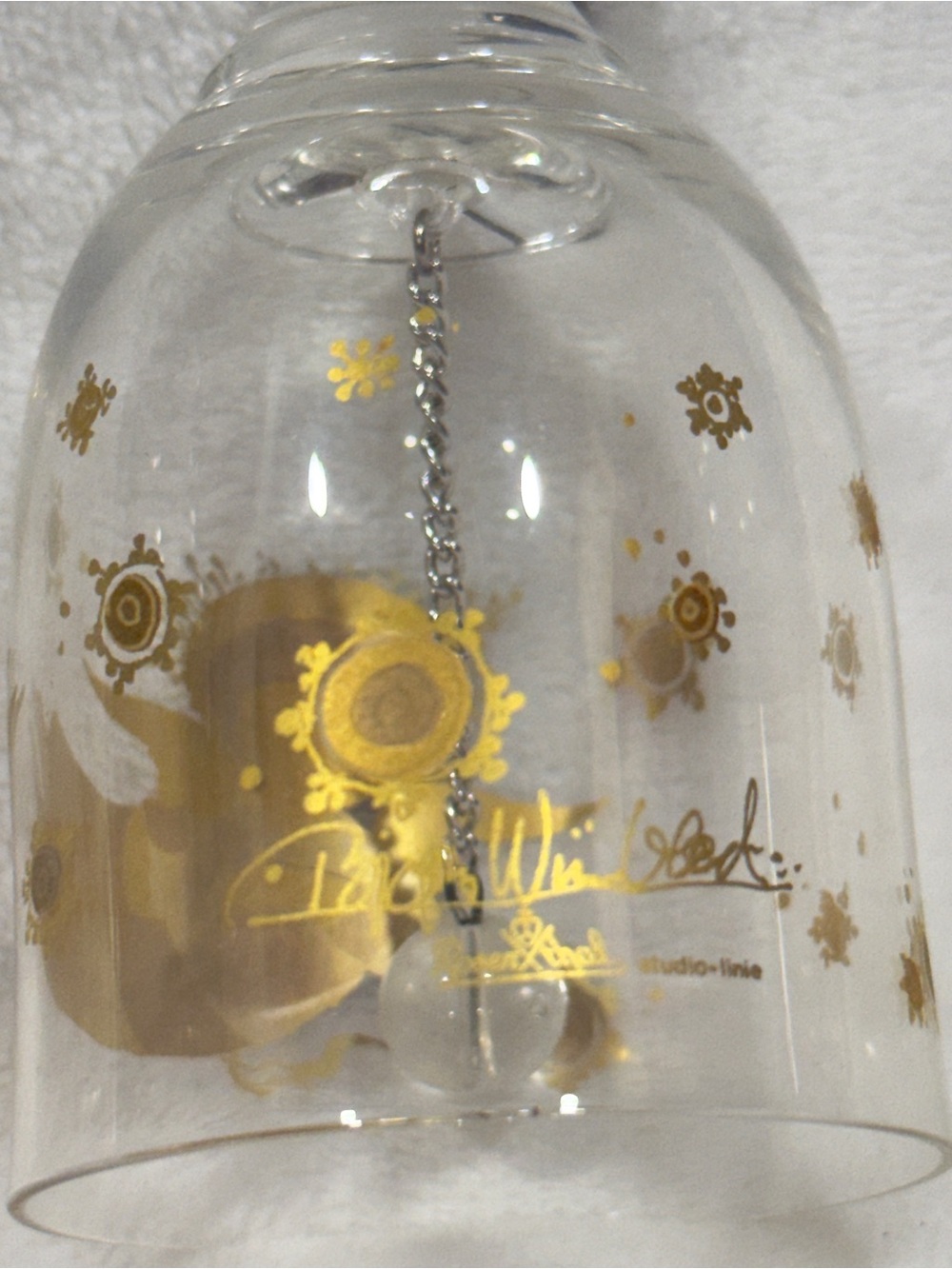 Magic Flute Rosenthal Clear Glass Bell Bjørn Wiinblad Ornament